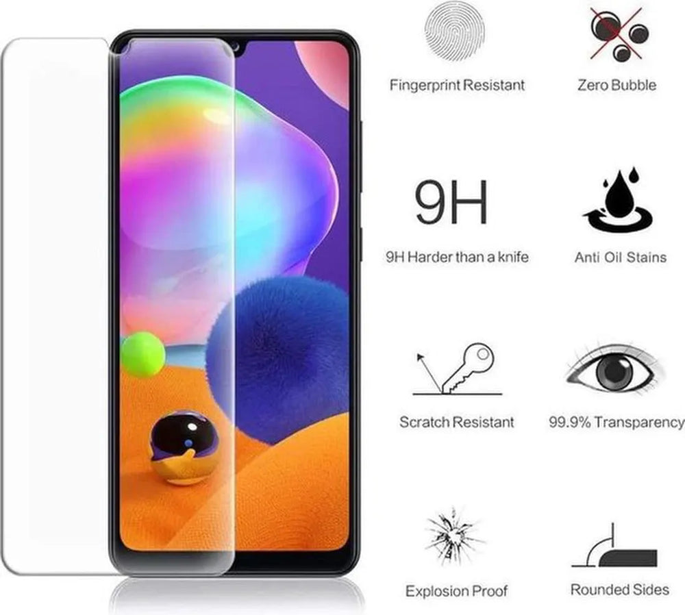 Samsung Galaxy A21S Screenprotector Gehard 9H – Anti-kras – 2-Pack-Ilumina Benelux