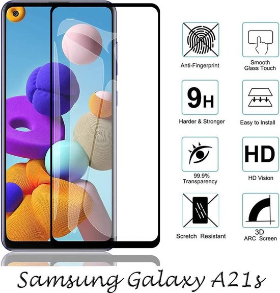 Samsung Galaxy A21s/A21 Screenprotector Gehard 9H Screenprotector Full Cover – 2-Pack-Ilumina Benelux