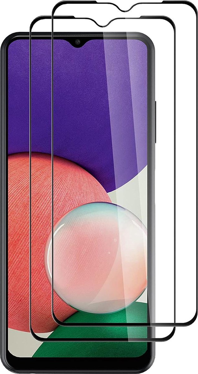 Samsung Galaxy A22 4G Screenprotector Full Cover – 9H Gehard Glas – 2-Pack-Ilumina Benelux