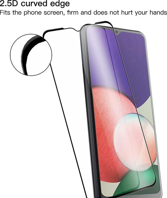 Samsung Galaxy A22 4G Screenprotector Full Cover Screenprotector Gehard 9H – 3-Pack-Ilumina Benelux