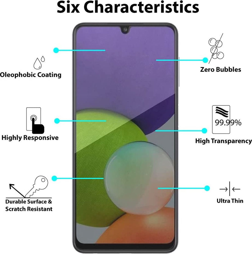 Samsung Galaxy A22 4G Screenprotector Gehard 9H – Anti-kras – 2-Pack-Ilumina Benelux