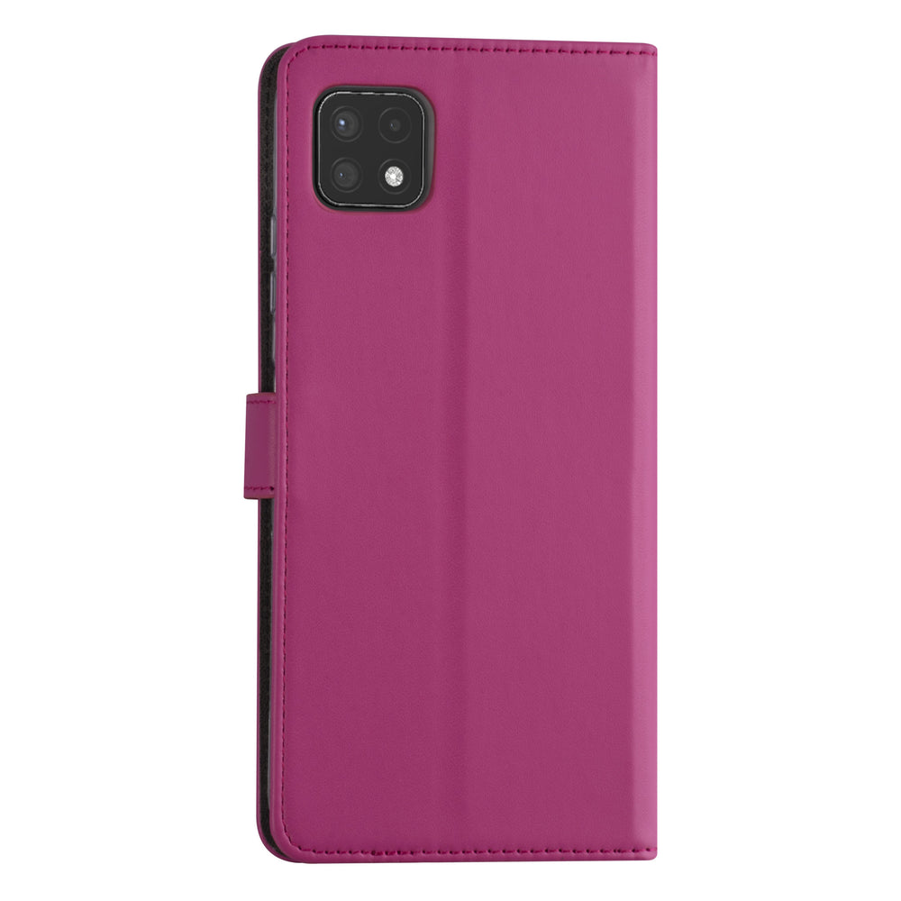 Samsung Galaxy A22 5G Booktype hoesje - Felroze - Pasjeshouder - Magneetsluiting-Hoesjes-Ilumina Benelux