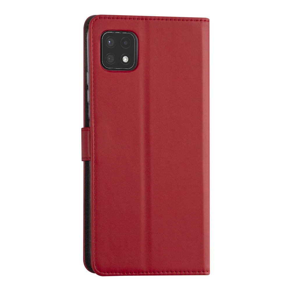 Samsung Galaxy A22 5G Booktype hoesje - Rood - Pasjeshouder - Magneetsluiting-Hoesjes-Ilumina Benelux
