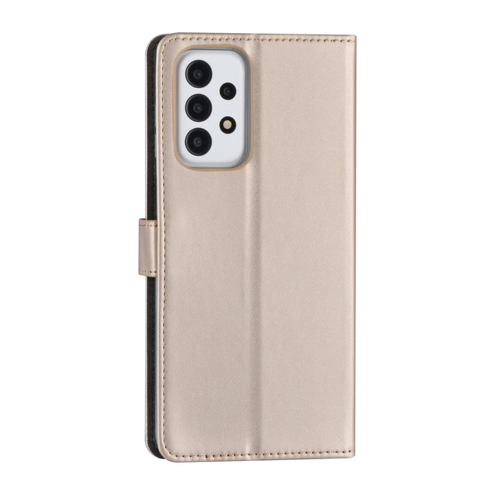 Samsung Galaxy A23 Book Case hoesje - Pasjeshouder voor 3 pasjes - Magneetsluiting - Goud-Hoesjes-Ilumina Benelux