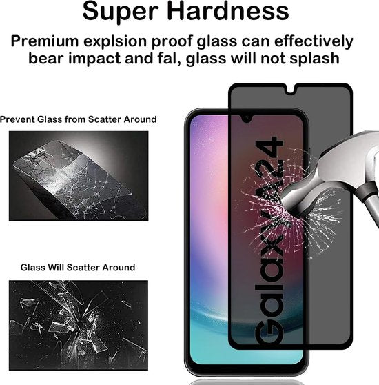 Samsung Galaxy A24/A25 4G/5G – Privacy Screenprotector Gehard 9H – 2-Pack-Ilumina Benelux