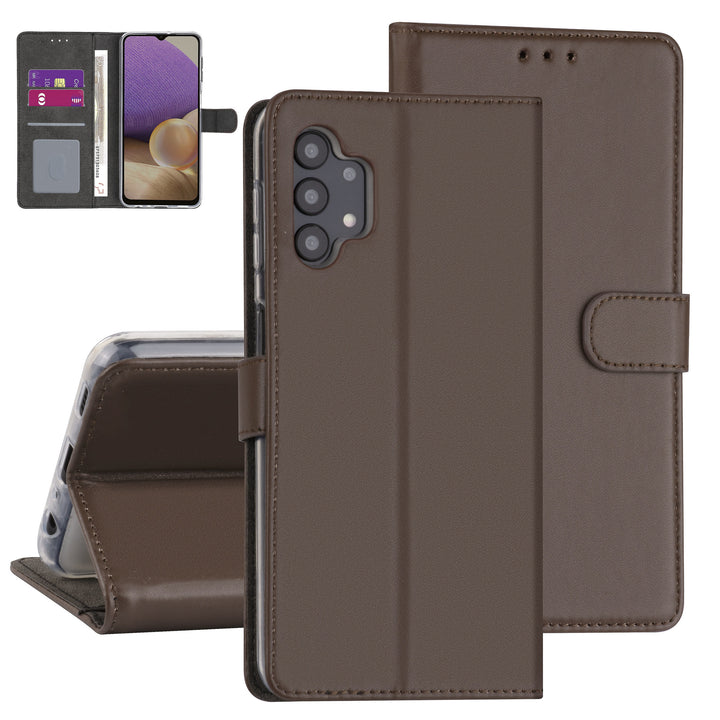 Samsung Galaxy A32 Kunstleer Booktype hoesje - Bruin - 5G-Hoesjes-Ilumina Benelux