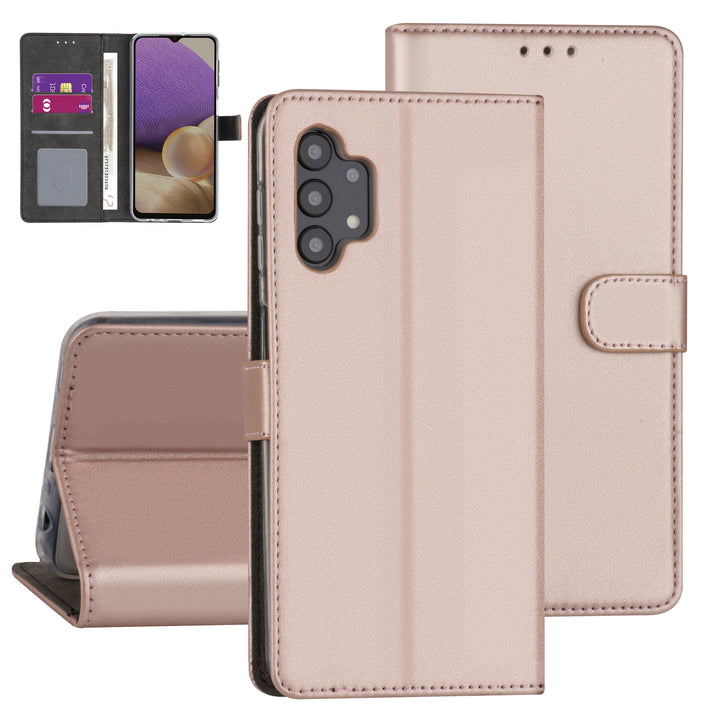 Samsung Galaxy A32 Kunstleer Booktype hoesje - Rose Gold - 5G-Hoesjes-Ilumina Benelux