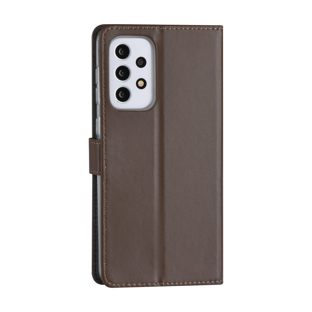 Samsung Galaxy A33 5G Book Case hoesje - Pasjeshouder voor 3 pasjes - Magneetsluiting - Bruin-Hoesjes-Ilumina Benelux