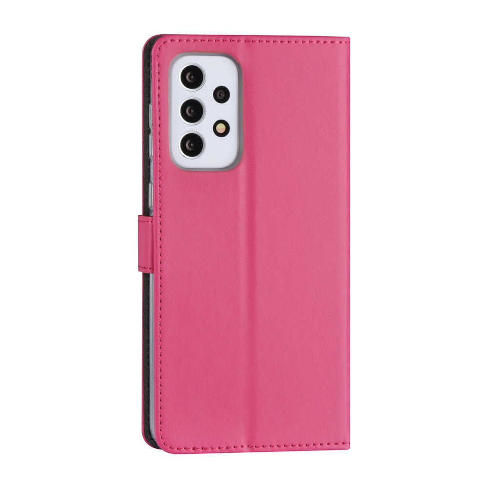 Samsung Galaxy A33 5G Book Case hoesje - Pasjeshouder voor 3 pasjes - Magneetsluiting - Felroze-Hoesjes-Ilumina Benelux