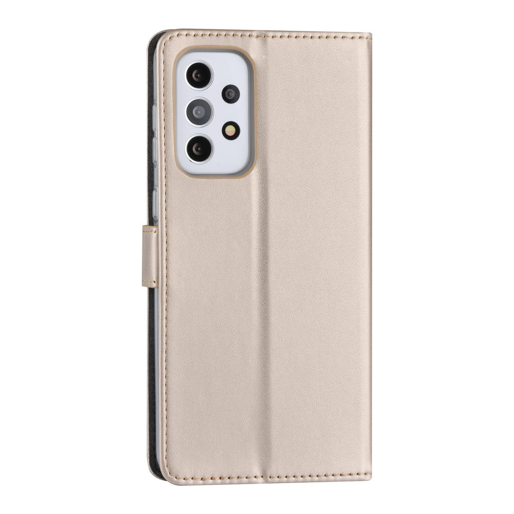 Samsung Galaxy A33 5G Book Case hoesje - Pasjeshouder voor 3 pasjes - Magneetsluiting - Goud-Hoesjes-Ilumina Benelux