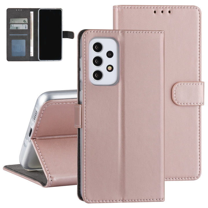 Samsung Galaxy A33 5G Book Case hoesje - Pasjeshouder voor 3 pasjes - Magneetsluiting - Rose Gold-Hoesjes-Ilumina Benelux