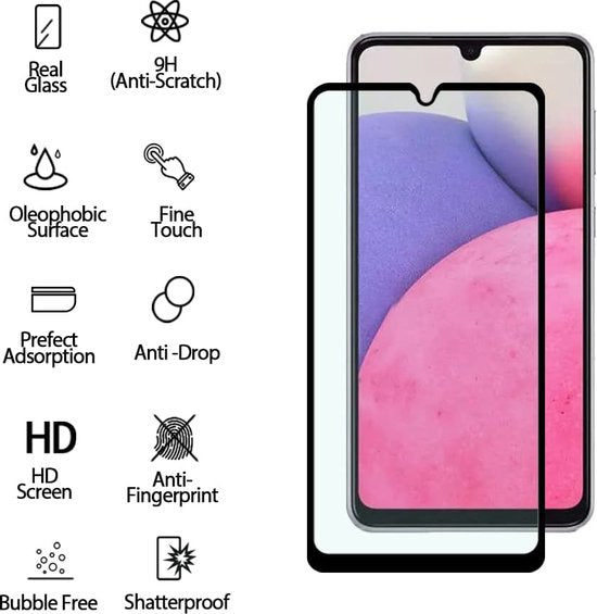 Samsung Galaxy A33 5G Screenprotector Full Cover Screenprotector Gehard 9H – 3-Pack-Ilumina Benelux