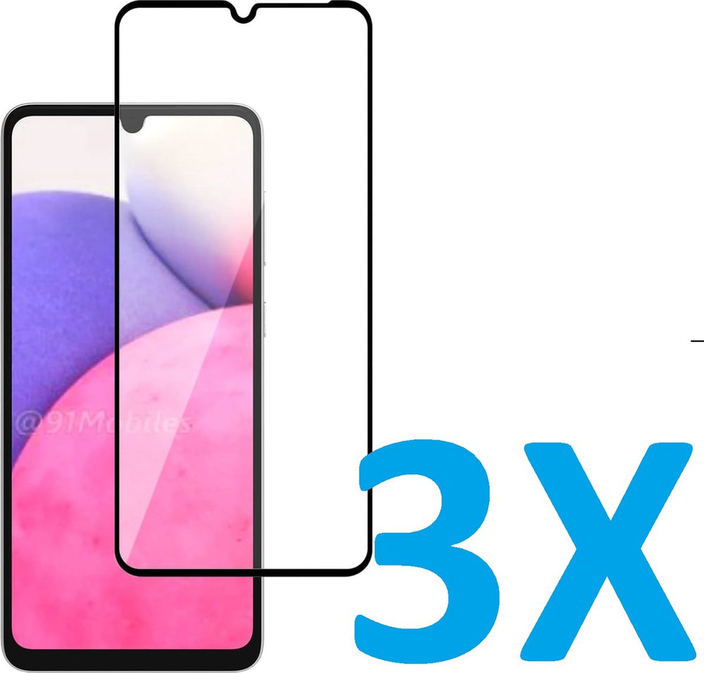 Samsung Galaxy A33 5G Screenprotector Full Cover Screenprotector Gehard 9H – 3-Pack-Ilumina Benelux