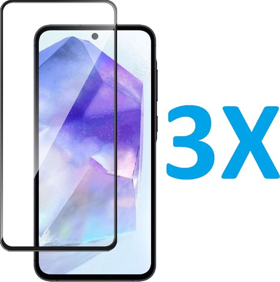 Samsung Galaxy A35 Screenprotector Full Cover Screenprotector Gehard 9H – 3-Pack-Ilumina Benelux