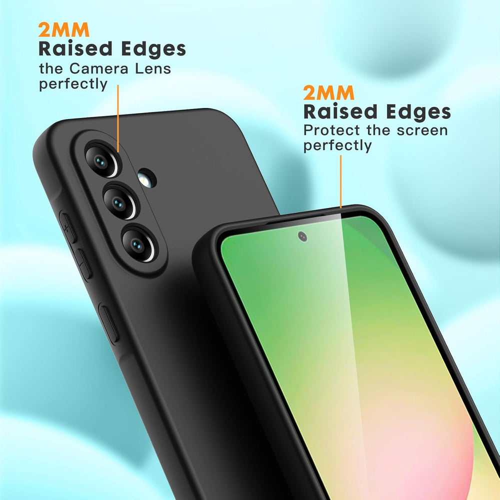 Samsung Galaxy A36 Hoesje Silicone - Liquid case met 2 Screenprotectors - Bordeaux-Ilumina Benelux