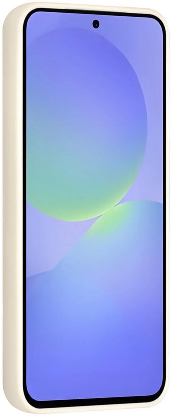 Samsung Galaxy A36 Hoesjes Schokbestendige Siliconen Backcover met Ringstandaard - Antique White-Ilumina Benelux