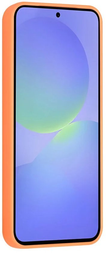 Samsung Galaxy A36 Hoesjes Schokbestendige Siliconen Backcover met Ringstandaard - Tangerine Orange-Ilumina Benelux