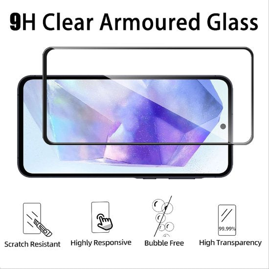 Samsung Galaxy A36/A56 5G Screenprotector Full Cover Screenprotector Gehard 9H – 2-Pack-Ilumina Benelux