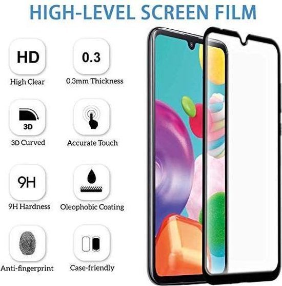 Samsung Galaxy A41 Screenprotector Full Cover – 9H Gehard Glas – 1-Pack-Ilumina Benelux