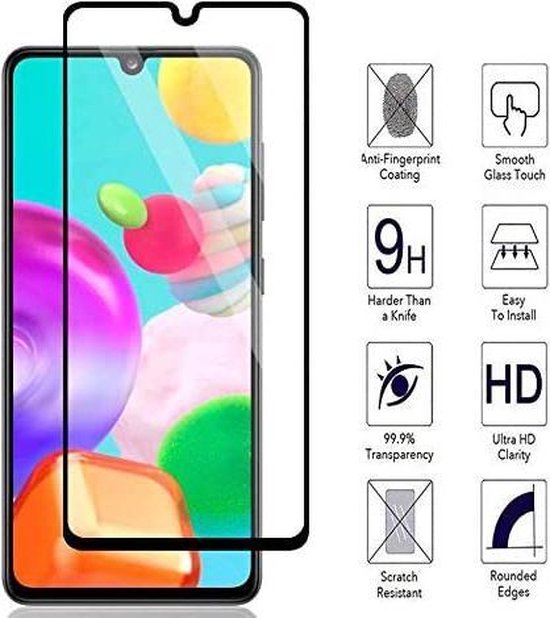 Samsung Galaxy A41 Screenprotector Full Cover – 9H Gehard Glas – 2-Pack-Ilumina Benelux