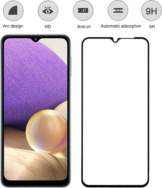 Samsung Galaxy A42 5G Screenprotector Gehard 9H Screenprotector Full Cover – 3-Pack Tempered Glas-Ilumina Benelux
