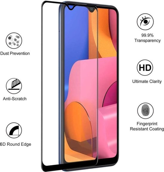 Samsung Galaxy A50S Screenprotector Full Cover Gehard Glas 9H – Anti-Kras – 2-Pack-Ilumina Benelux