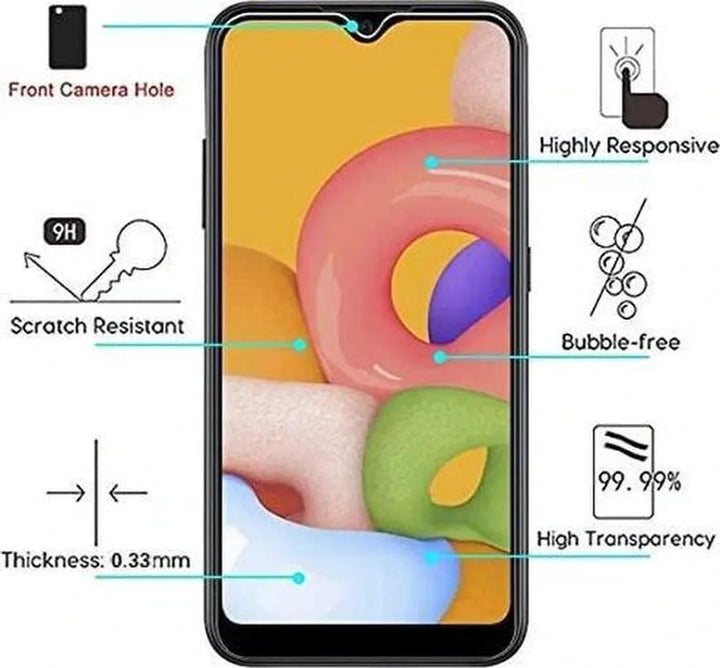 Samsung Galaxy A50S Screenprotector Gehard 9H – Anti-kras – 3-Pack Tempered Glas-Ilumina Benelux
