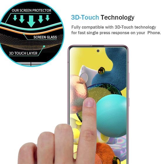 Samsung Galaxy A51 / A51 5G Screenprotector Gehard 9H – Anti-kras – 3-Pack-Ilumina Benelux