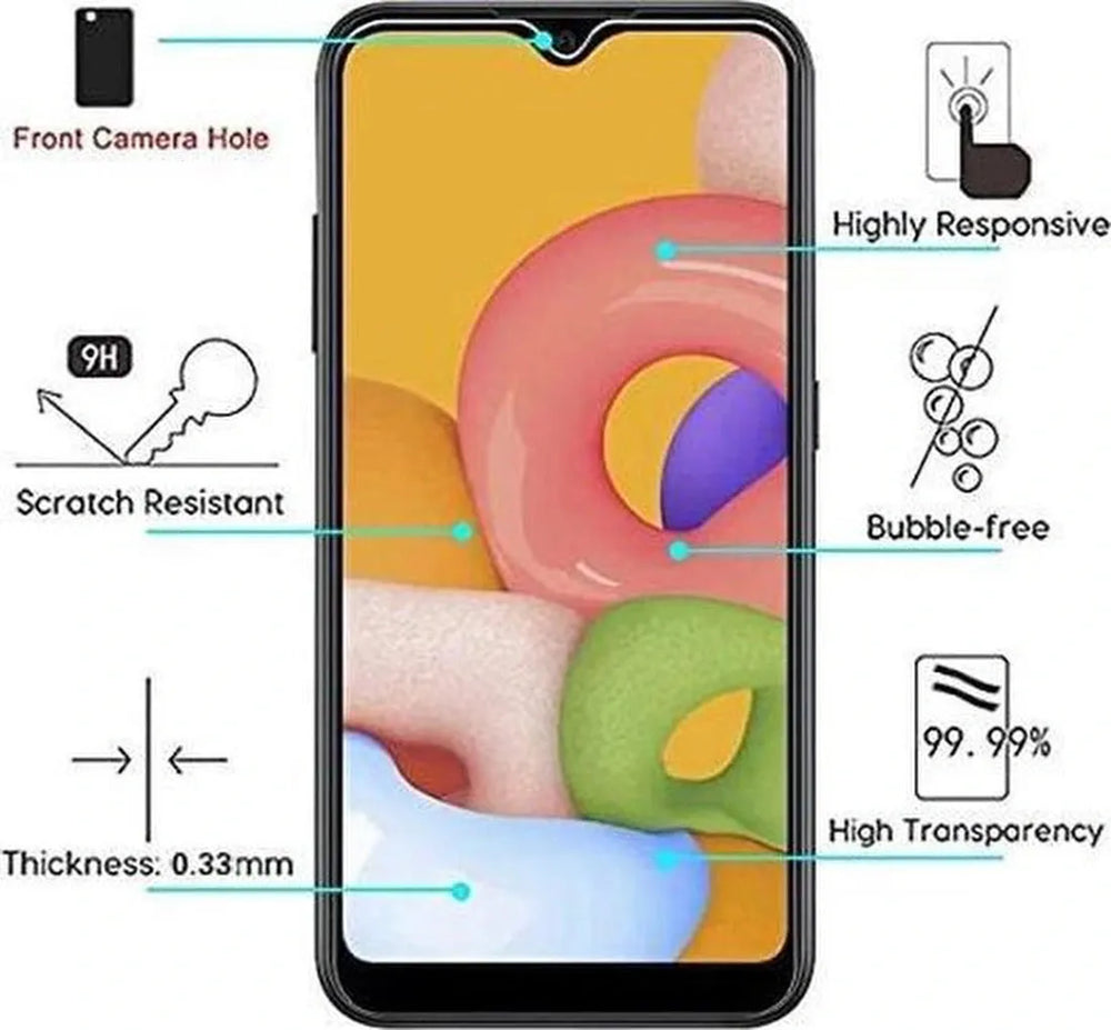 Samsung Galaxy A51 Screenprotector Gehard 9H – Anti-kras – 3-Pack-Ilumina Benelux