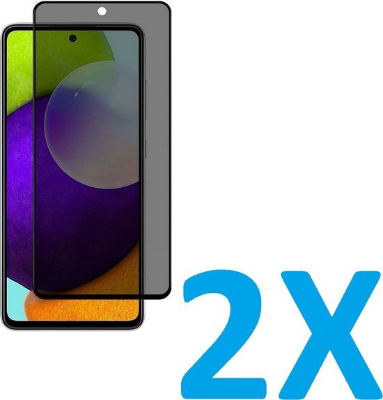 Samsung Galaxy A52 4G/5G & A52s A528 – Privacy Screenprotector Gehard 9H – 2-Pack-Ilumina Benelux