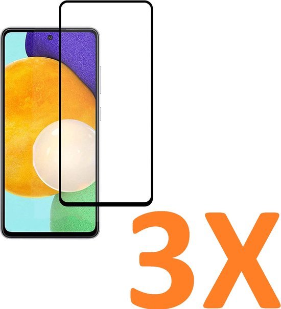 Samsung Galaxy A52 4G/5G & A52s Screenprotector Full Cover Screenprotector Gehard 9H – 3-Pack-Ilumina Benelux