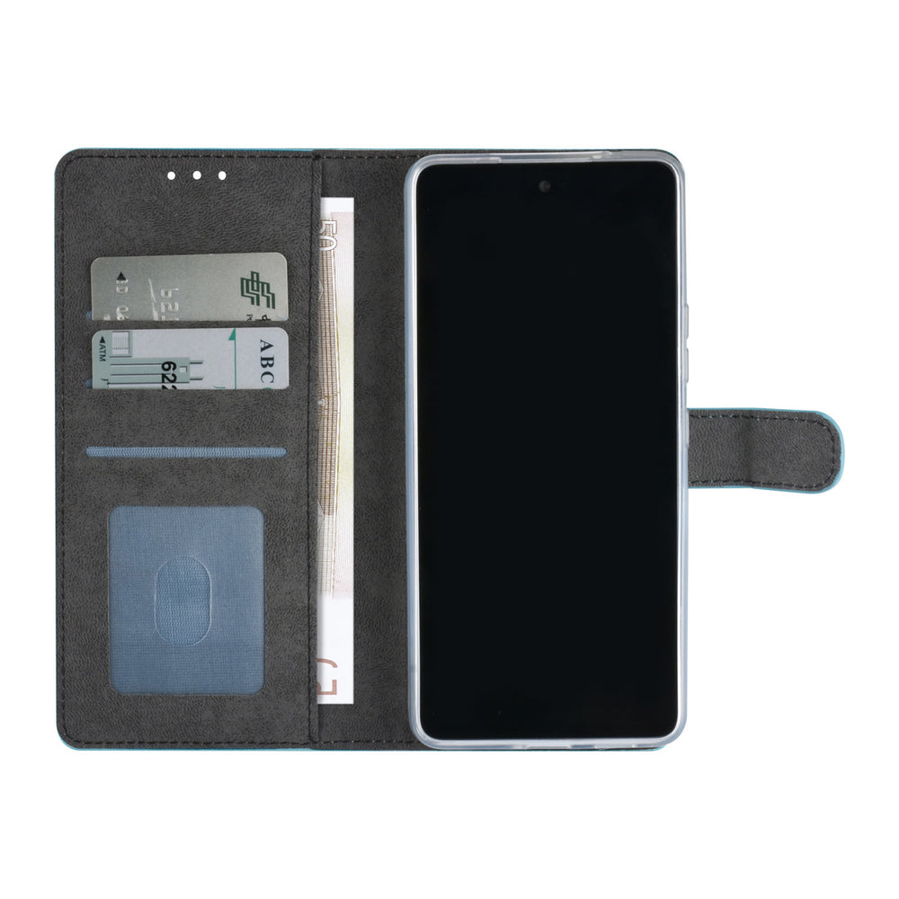 Samsung Galaxy A53 5G Book Case hoesje - Pasjeshouder voor 3 pasjes - Magneetsluiting - LichtBlauw-Hoesjes-Ilumina Benelux