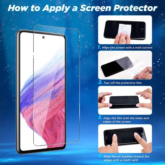 Samsung Galaxy A53 A536 5G Screenprotector Gehard 9H – Anti-kras – 3-Pack-Ilumina Benelux