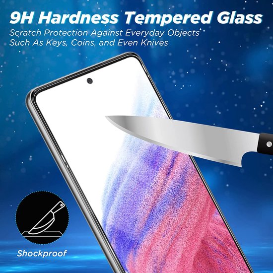 Samsung Galaxy A53 A536 5G Screenprotector Gehard 9H – Anti-kras – 5-Pack-Ilumina Benelux