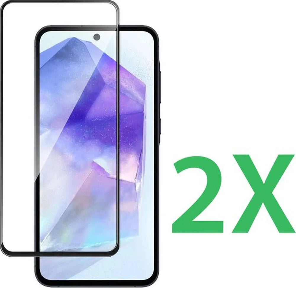 Samsung Galaxy A54 4G/5G Screenprotector Full Cover Screenprotector Gehard 9H – 2-Pack-Ilumina Benelux