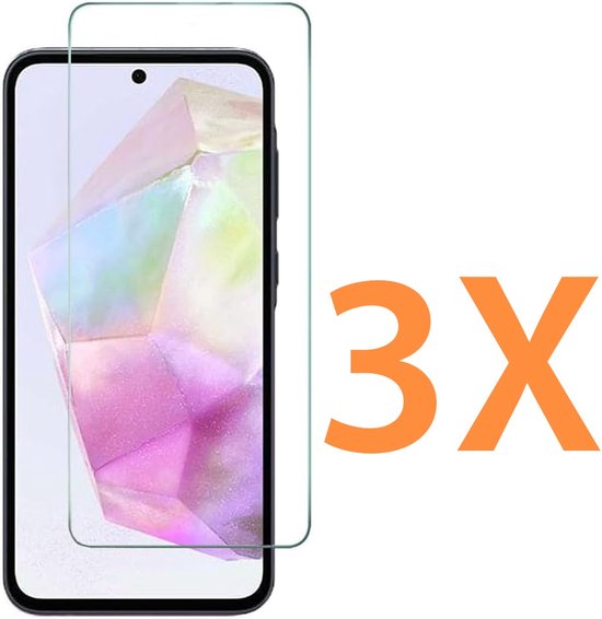 Samsung Galaxy A54 4G/5G Screenprotector Gehard 9H – Anti-kras – Tempered Glas – 3-Pack-Ilumina Benelux