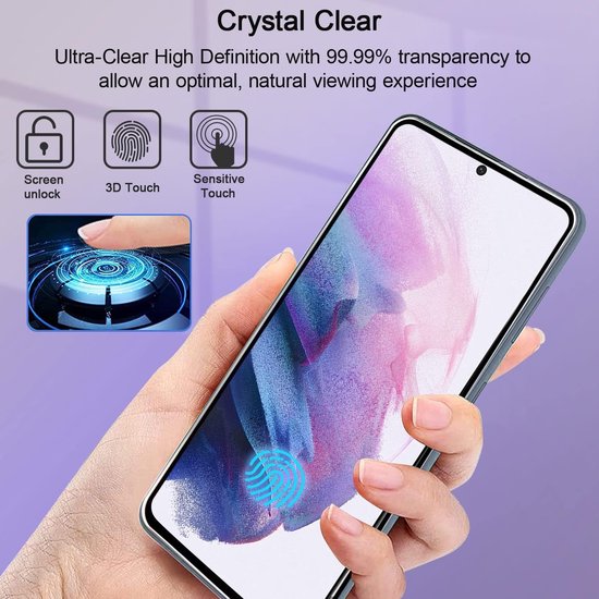 Samsung Galaxy A54 Screenprotector Full Cover – 9H Gehard Glas – 2-Pack-Ilumina Benelux