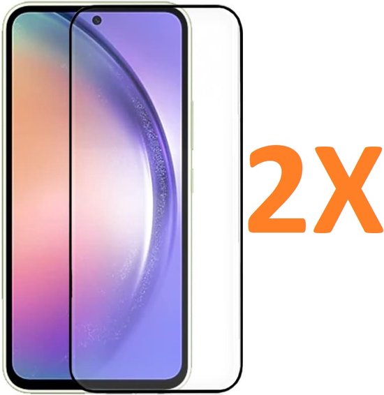 Samsung Galaxy A54 Screenprotector Full Cover – 9H Gehard Glas – 2-Pack-Ilumina Benelux