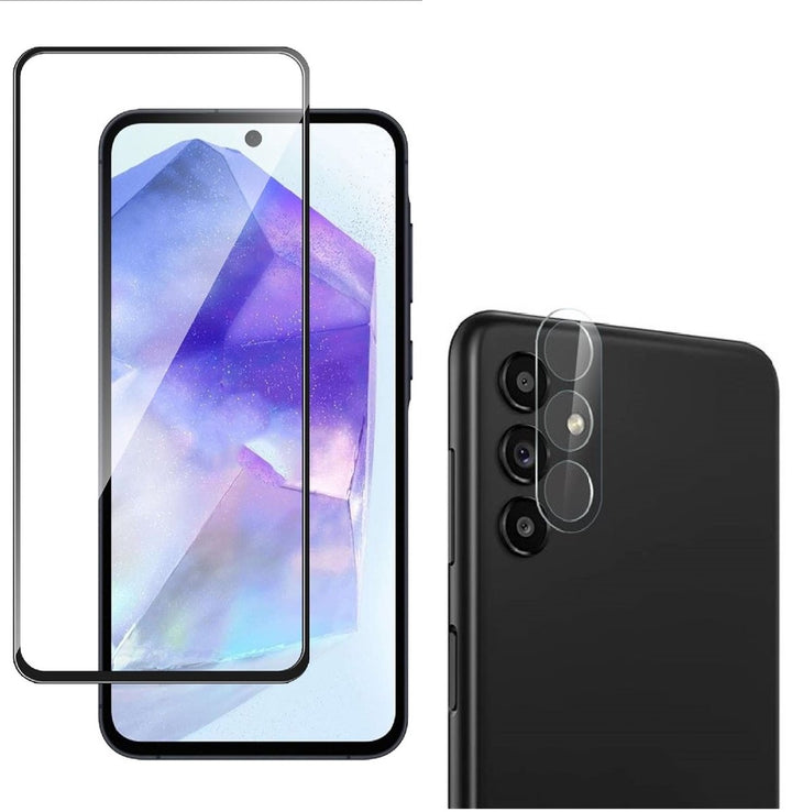 Samsung Galaxy A55 Camera Lens Protector & Full Screenprotector – 4-Pack-Ilumina Benelux