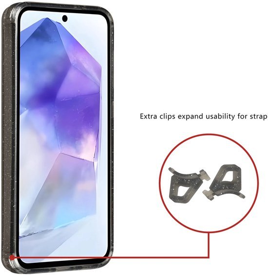 Samsung Galaxy A55 Hoesjes - Magsafe - Glitter Design - Zwart-Ilumina Benelux