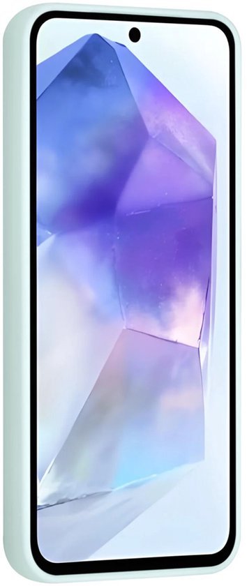 Samsung Galaxy A56 Hoesjes Schokbestendige Siliconen Backcover met Ringstandaard - Mint Green-Ilumina Benelux