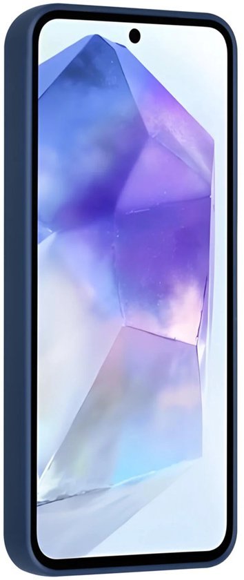 Samsung Galaxy A56 Hoesjes Schokbestendige Siliconen Backcover met Ringstandaard - Navy Blue-Ilumina Benelux