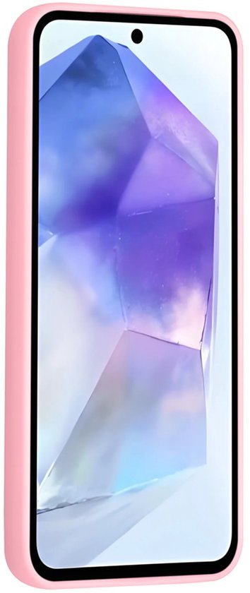 Samsung Galaxy A56 Hoesjes Schokbestendige Siliconen Backcover met Ringstandaard - Sakura Pink-Ilumina Benelux