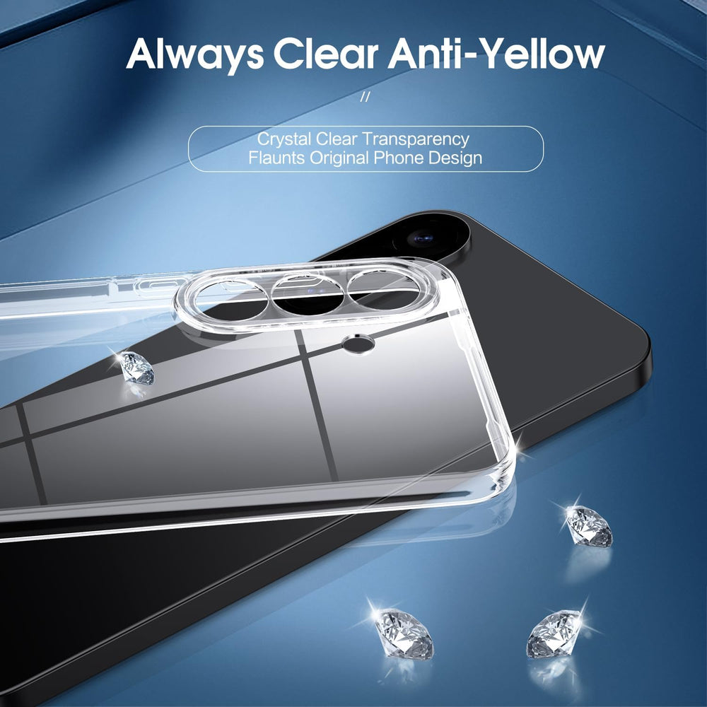 Samsung Galaxy A57 Hoesjes - Siliconen Backcover - Soft Touch - Transparant - Met 2x Screenprotectors-Ilumina Benelux