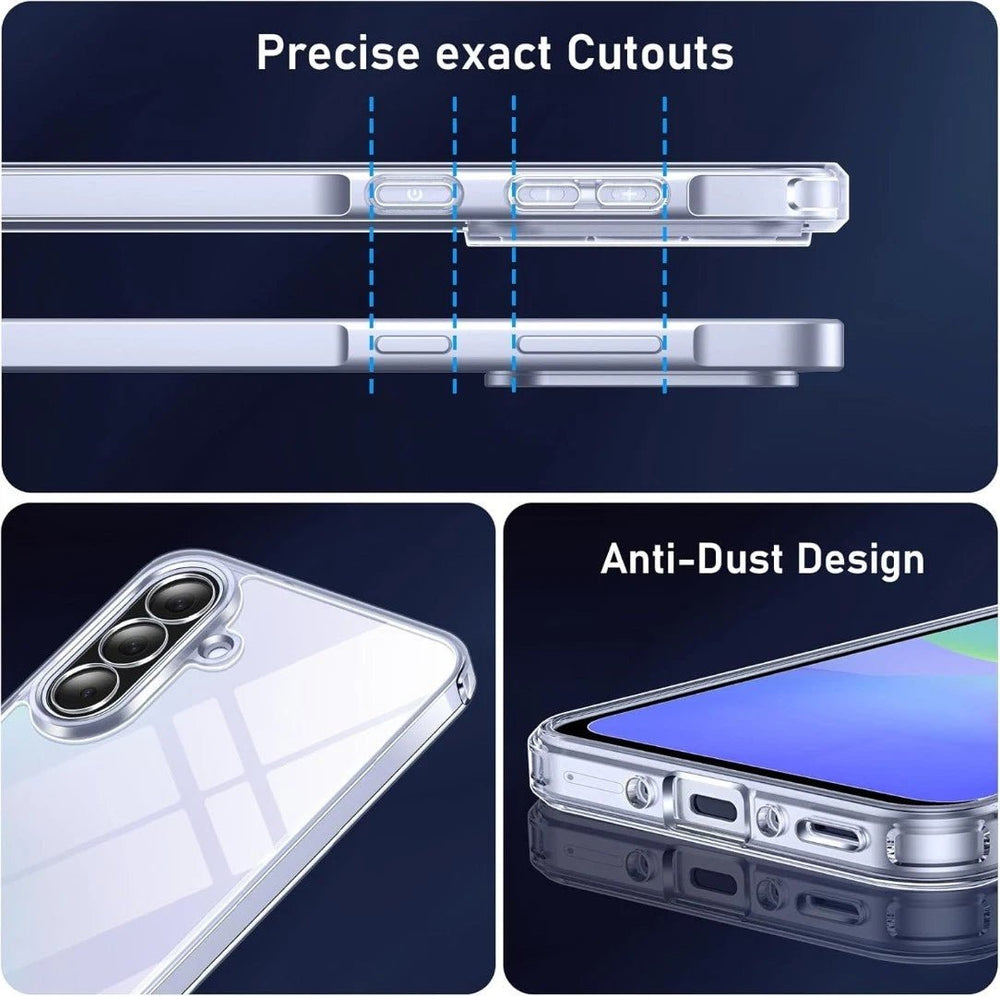 Samsung Galaxy A57 Hoesjes - Siliconen Backcover - Soft Touch - Transparant - Met 2x Screenprotectors-Ilumina Benelux