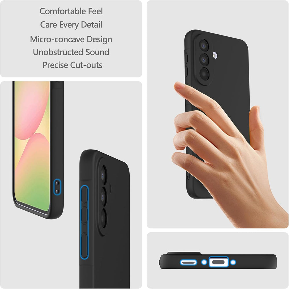 Samsung Galaxy A57 Hoesjes - Siliconen Backcover - Soft Touch - Schokbestendig - Zwart-Ilumina Benelux