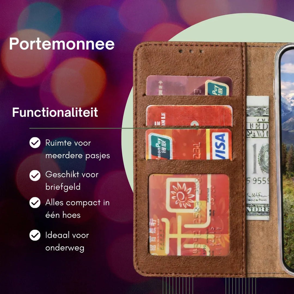 Samsung Galaxy S26 - Lichtbruin - Portemonnee Hoesje met 3 Kaartvakken & Magnetische Sluiting-Hoesjes-Ilumina Benelux