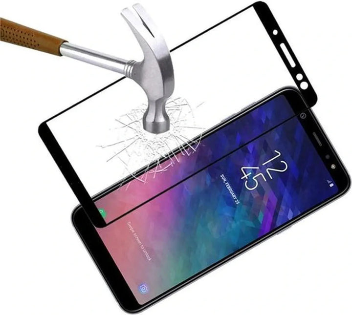 Samsung Galaxy A6 2018 Screenprotector Full Cover – 9H Gehard Glas – 3-Pack-Ilumina Benelux