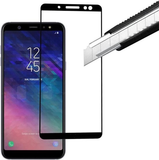 Samsung Galaxy A6 2018 Screenprotector Full Cover – 9H Gehard Glas – 3-Pack-Ilumina Benelux