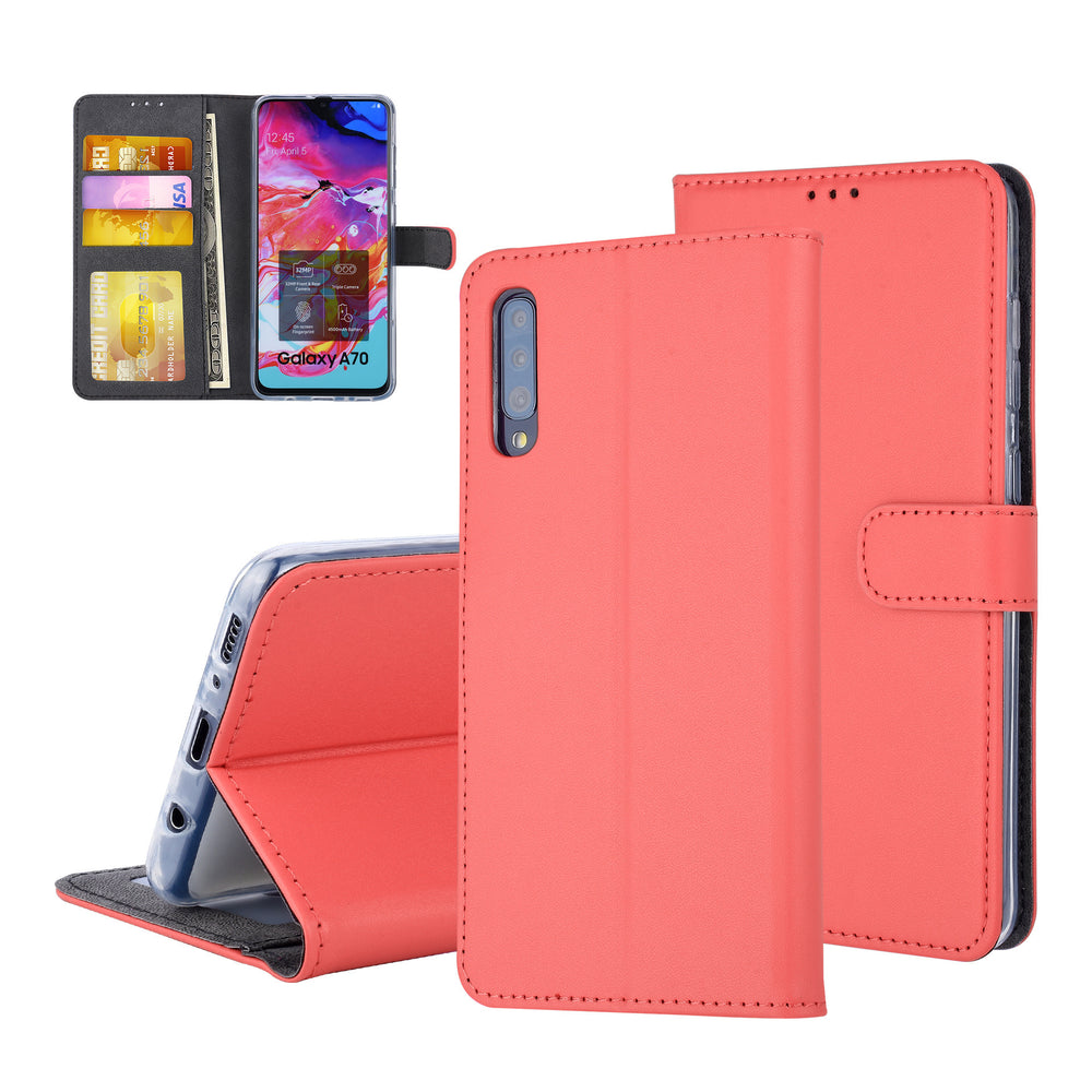 Samsung Galaxy A70 Book Case hoesje - Rood - Pasjeshouder - Magneetsluiting (A705F)-Hoesjes-Ilumina Benelux